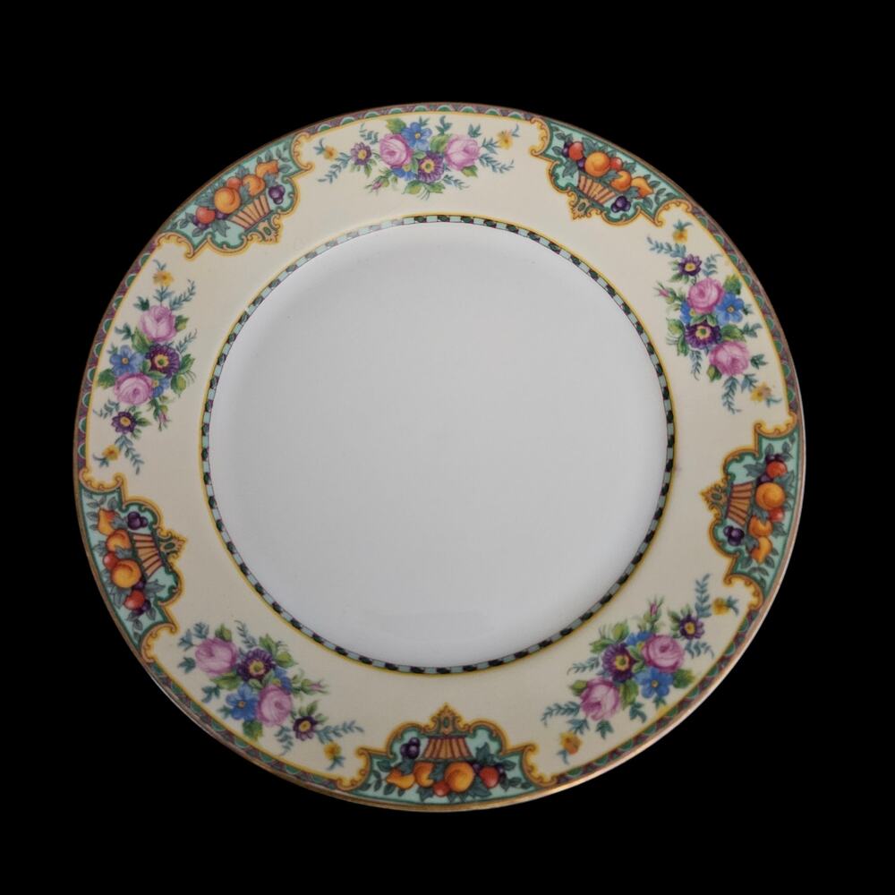 KPM Beverly Floral Fruit Basket Rim 9" Dinner Plate Vintage Porcelain